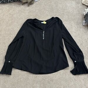 Current air; black blouse; size medium; good condition